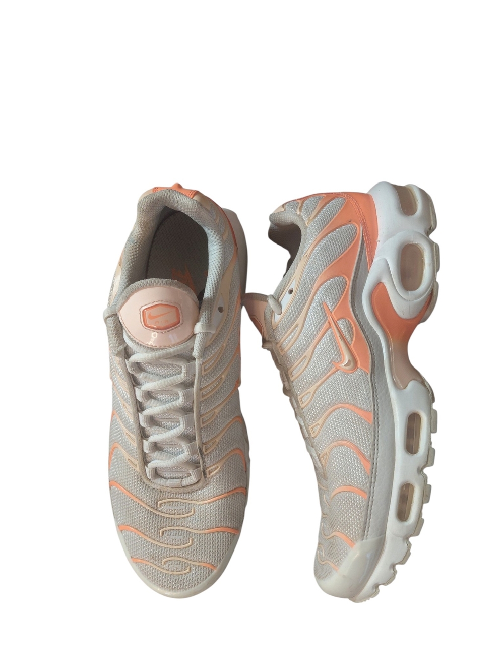 Nike Air Max Plus White Atomic Orange Women's Sneakers Size 9.5